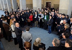 Miles de abogados protestan en toda España contra la implantación de tasas judiciales y los recortes en Justicia Gratuita