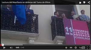 Lectura en Málaga del Manifiesto en defensa del Turno de Oficio