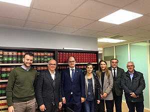 Reunión en el Colegio de Alzira con los candidatos del PP para analizar las propuestas en materia de justicia para la comarca de La Ribera