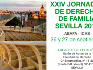 Las XXIV Jornadas de Derecho de Familia de Sevilla se celebrarán el 26 y 27 de septiembre