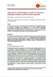 ¿Más allá del multilateralismo? COVID-19, autonomía estratégica europea y política exterior española