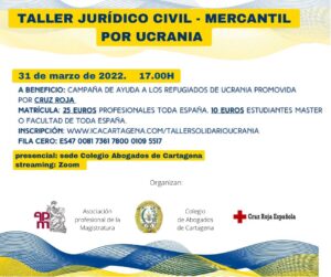 Taller jurídico civil-mercantil por Ucrania, organizado por el Colegio de Abogados de Cartagena