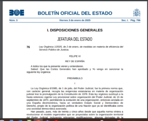 thumbnail-Publicada en el BOE la Ley de Eficiencia del Servicio Público de Justicia